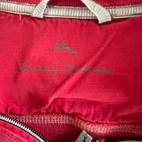 Men's Tommy Bahama Tobago Bay Half-Zip Pullover Red XXL - Picture 5 of 9